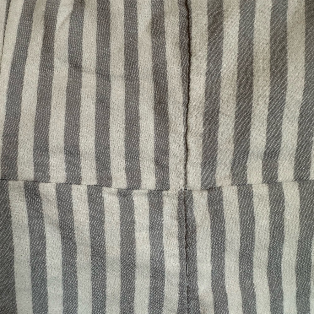 Faherty Cream and Tan Striped Linen Maxi Dress with Tie Straps - Picture 14 of 16
